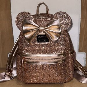 Disney Parks Rose Gold Loungefly Backpack
